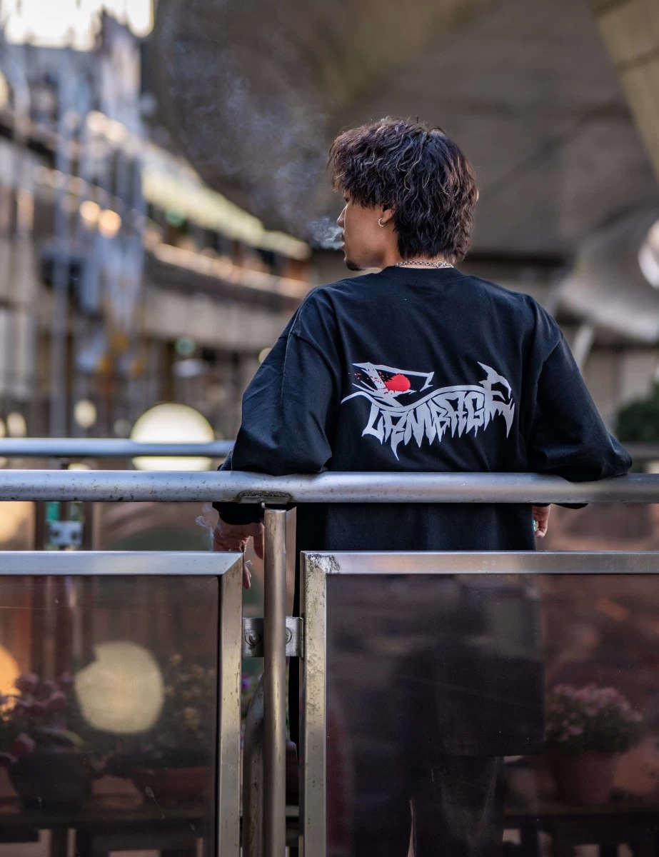 【FLAMBAGE × PROCLUB】HEAVY WEIGHT LONG T-SHIRT -BLACK-(F01B)